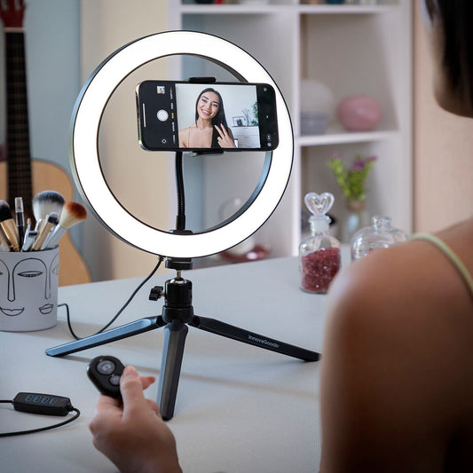 Selfie-rengasvalo kolmijalalla ja kaukosäätimellä InnovaGoods
